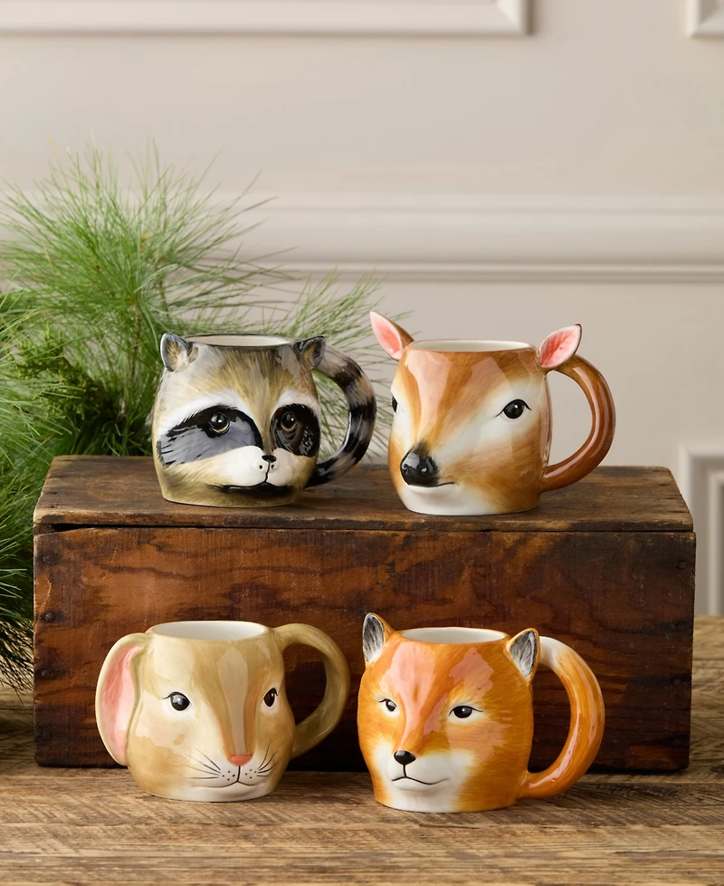 Certified International Winter Cabin Mugs, Set of 4