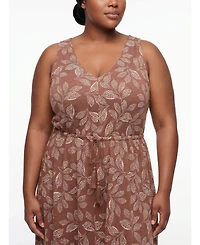 Torrid Plus Belle Isle Cinched-Waist Maxi Sundress