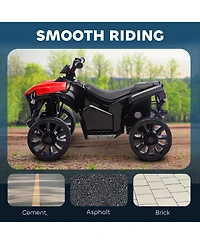 Qaba Kids Atv 4 Wheeler 27.6"L x 16.5"W x 17.7"H 6V Electric Ride-On Atv, 55 lbs. Capacity, Ages 18-56 Months