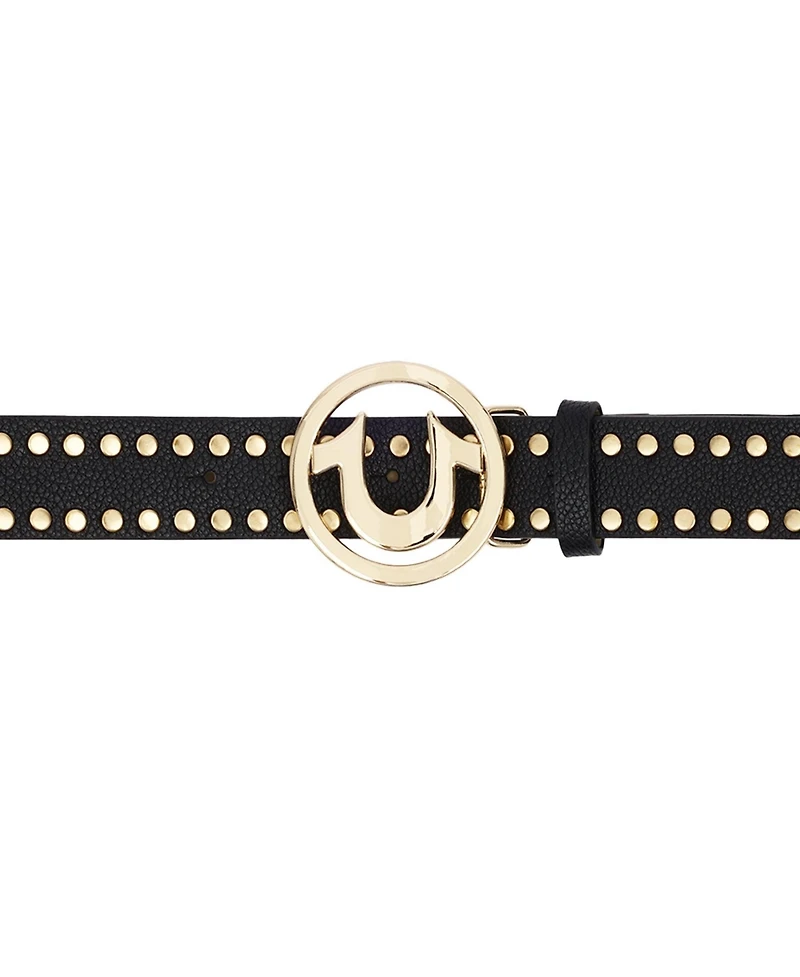 True Religion Studded Horseshoe Logo Belt