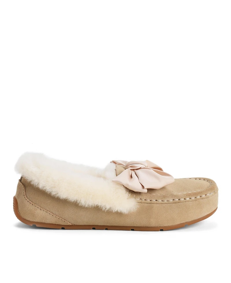 Dearfoams Women's Fireside by Mel Dream Bow Moccasin Slippers