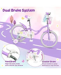 Hongge Adjustable 18-Inch Girls Bike with Front Storage Bag