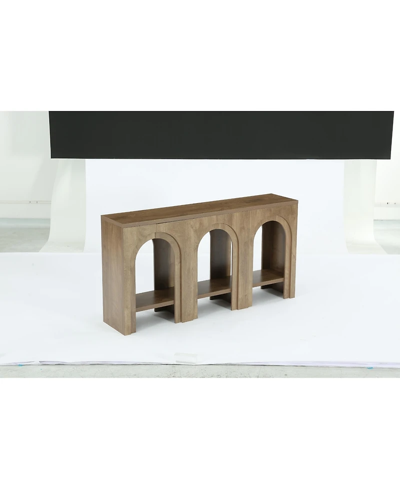 Tribesigns Solid Wood Console Table with Storage, Entryway Table