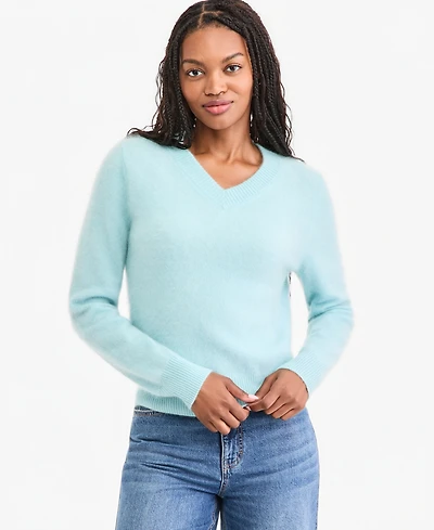 On 34th Women's Brushed Cashmere V-Neck Sweater, Macy's Exclusive