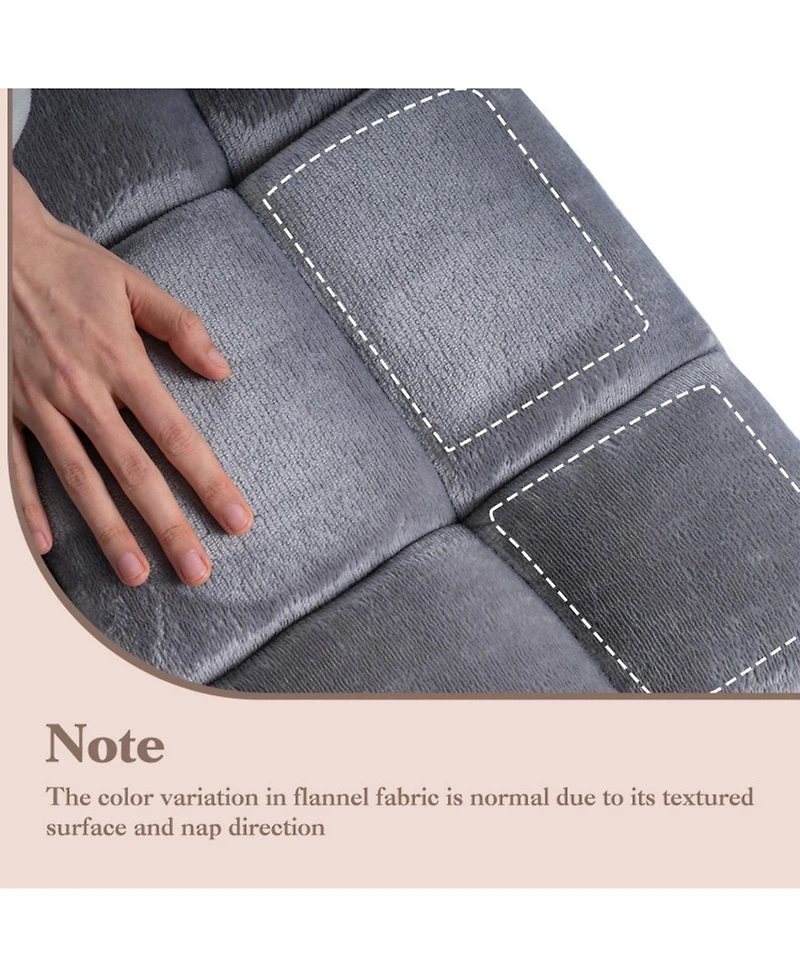 Sugift Foldable 14-Position Floor Chair with High-Density Sponge and Flannel Cover