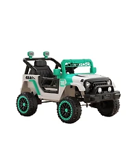 Yobtop 12V Kids Ride On Car - Remote Control Electric Toy, Spring Suspension, Led Lights and Music, Rechargeable Vehicle Gift