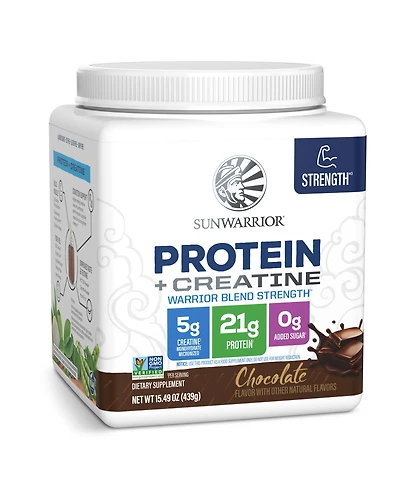 Sunwarrior Warrior Blend Protein Powder with Naturally Occurring Amino Acids and BCAAs, Coconut Cream Flavor, 14 Servings