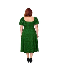 Unique Vintage Plus Jacquard Sweetheart Swing Dress