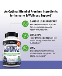BioSchwartz Elderberry Capsules with Vitamin C and Zinc, 60 Capsules