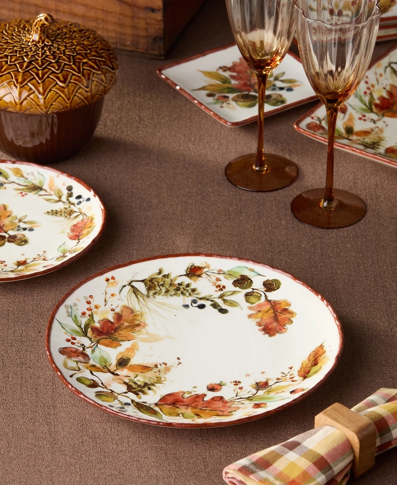 Certified International Autumn Meadows Dinner Plates, Set of 4