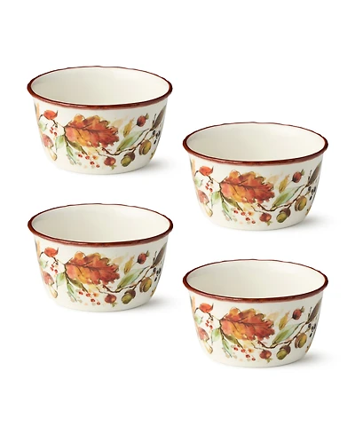 Certified International Autumn Meadows Ice Cream Bowls, Set of 4