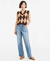 On 34th Women's Mid-Rise Relaxed Straight-Leg Denim Jeans, Macy's Exclusive