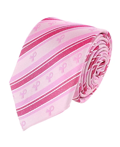 Trafalgar Men's Breast Cancer Awareness Silk Necktie