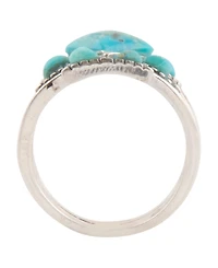 Barse Sharp Blue Turquoise and Silver Ring