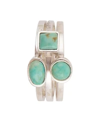 Barse Silver Blue Turquoise Stackable Ring