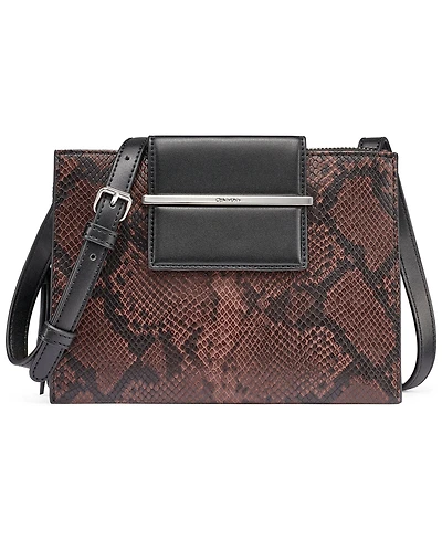 Calvin Klein Sybil Small Crossbody Adjustable Faux Leather Shoulder Bag