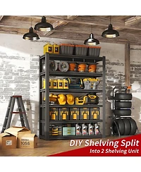 Boyel Living Heavy Duty Storage Rack 400lb Shelf Adjustable Steel 2400lb Capacity