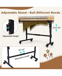 Hongge 32-Note Aluminum Marimba Featuring Lockable Rolling Stand