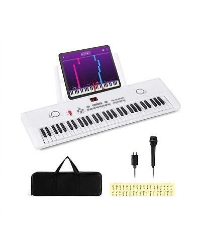 Hongge 61-Key Portable Digital Keyboard Piano, 5-Piece Set