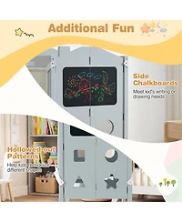 Hongge 3-In-1 Foldable Toddler Tower Convertible to 2-Step Stool
