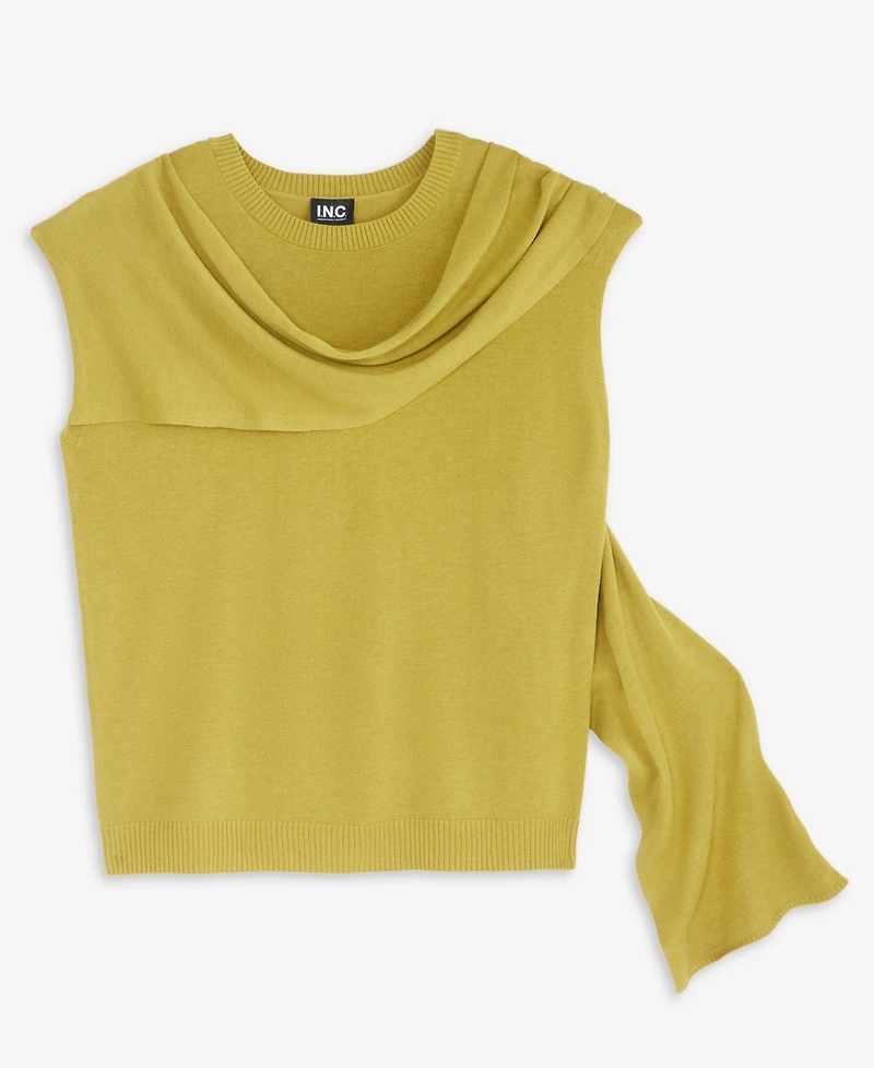 I.n.c. International Concepts Women's Sleeveless Scarf-Detail Sweater, Macy's Exclusive