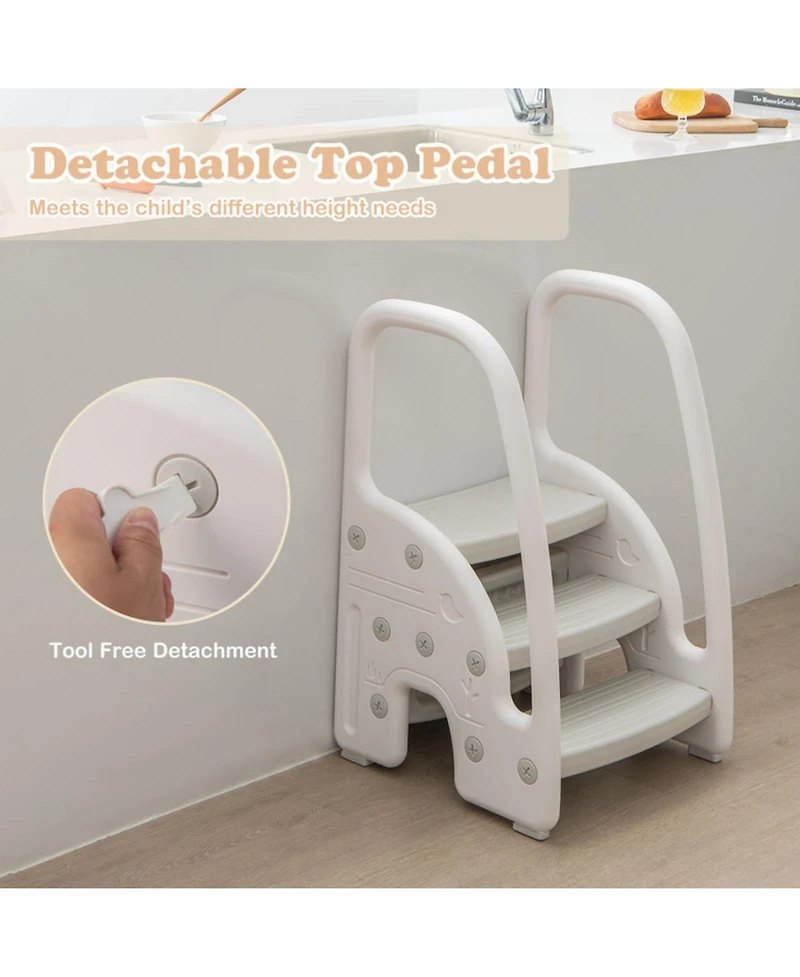 Hongge Toddler 3-Step Detachable Anti-Slip Stool