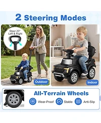 Sugift 3-In-1 Push Ride-On Car, 33.5" x 14" x 37", Ages 18-36 Months