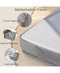 Sugift Cooling Gel Memory Foam Dog Bed for Medium Dogs with Washable Cover