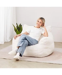 Slickblue 3 Ft Memory Foam Bean Bag Chair with Armrests and Pocket