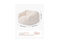 Slickblue Adult Bean Bag Sofa Chair with Armrests and Foam Filling