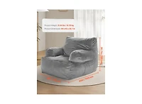 Slickblue Adult Bean Bag Sofa Chair with Armrests and Plush Foam Fill