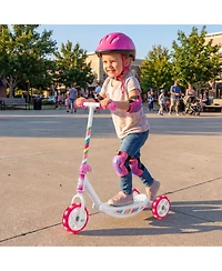 Hongge Toddler 3-Wheel Kick Scooter with Led Light-Up Wheels, 44 lbs Capacity, Ages 2+