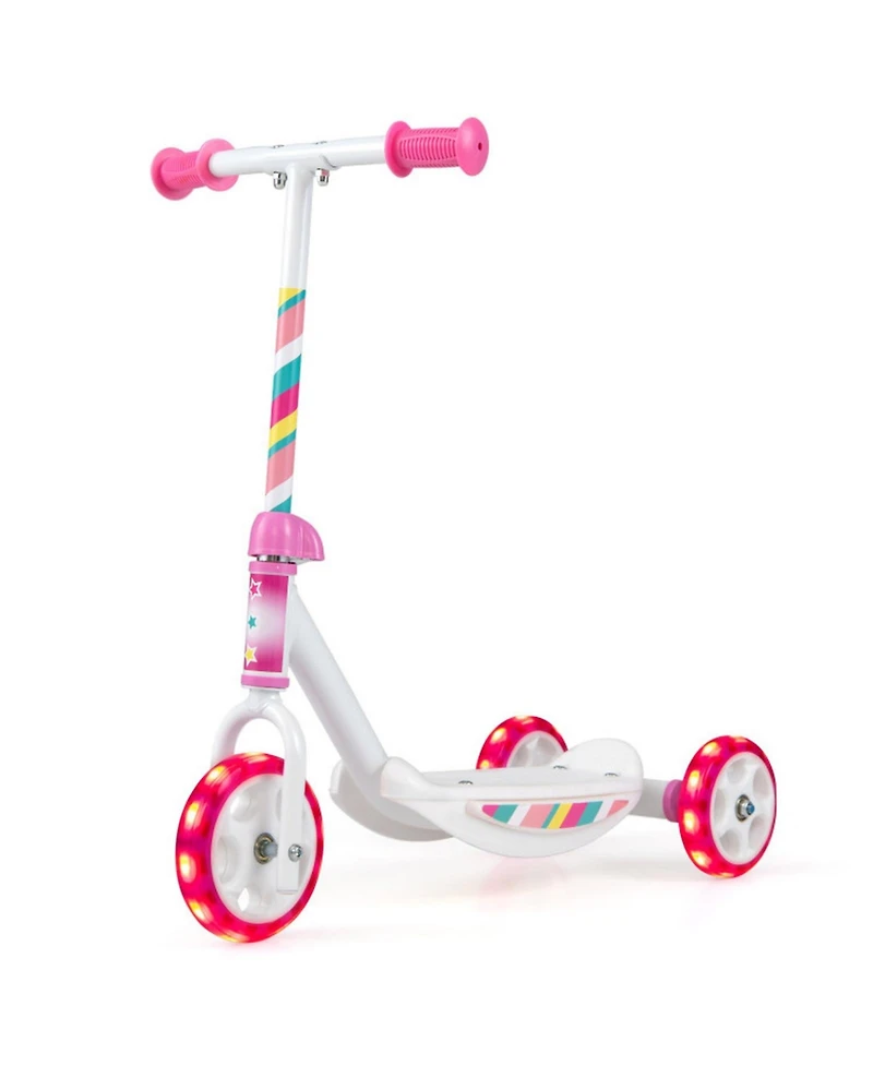 Hongge Toddler 3-Wheel Kick Scooter with Led Light-Up Wheels, 44 lbs Capacity, Ages 2+