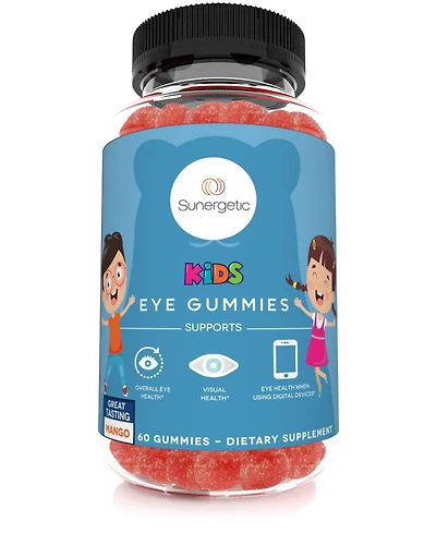 Sunergetic Kids Lutein and Zeaxanthin Gummies, Mango Flavor, 60 Count