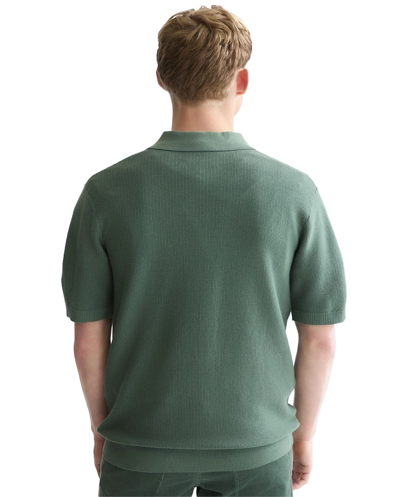 Scotch & Soda Men's Structured Regular-Fit Knitted Polo Shirt