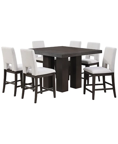 Summit 7-Piece Dining Set (Counter Table & 6 Counter Chairs), Macy's Exclusive