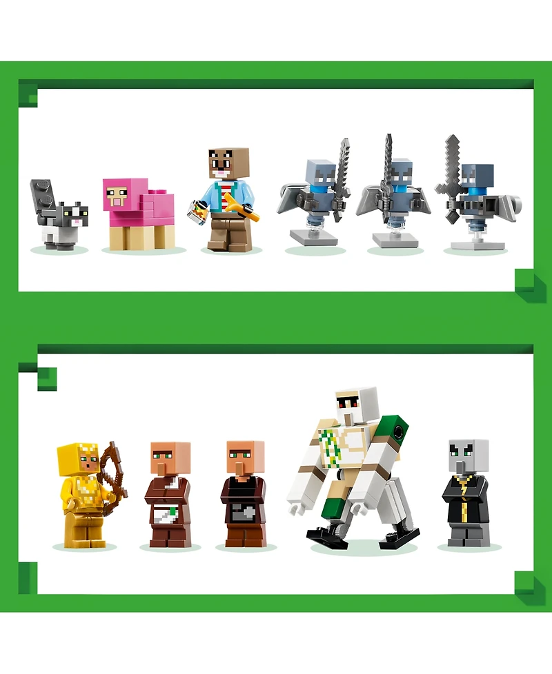Lego Minecraft Evoker Village Attack 21596 607-Piece Building Set, Ages 9+