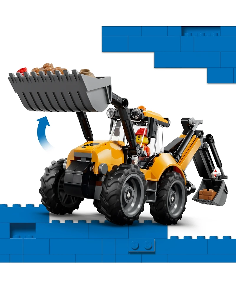 Lego City Backhoe Loader 60480 301-Piece Building Set, Ages 7+