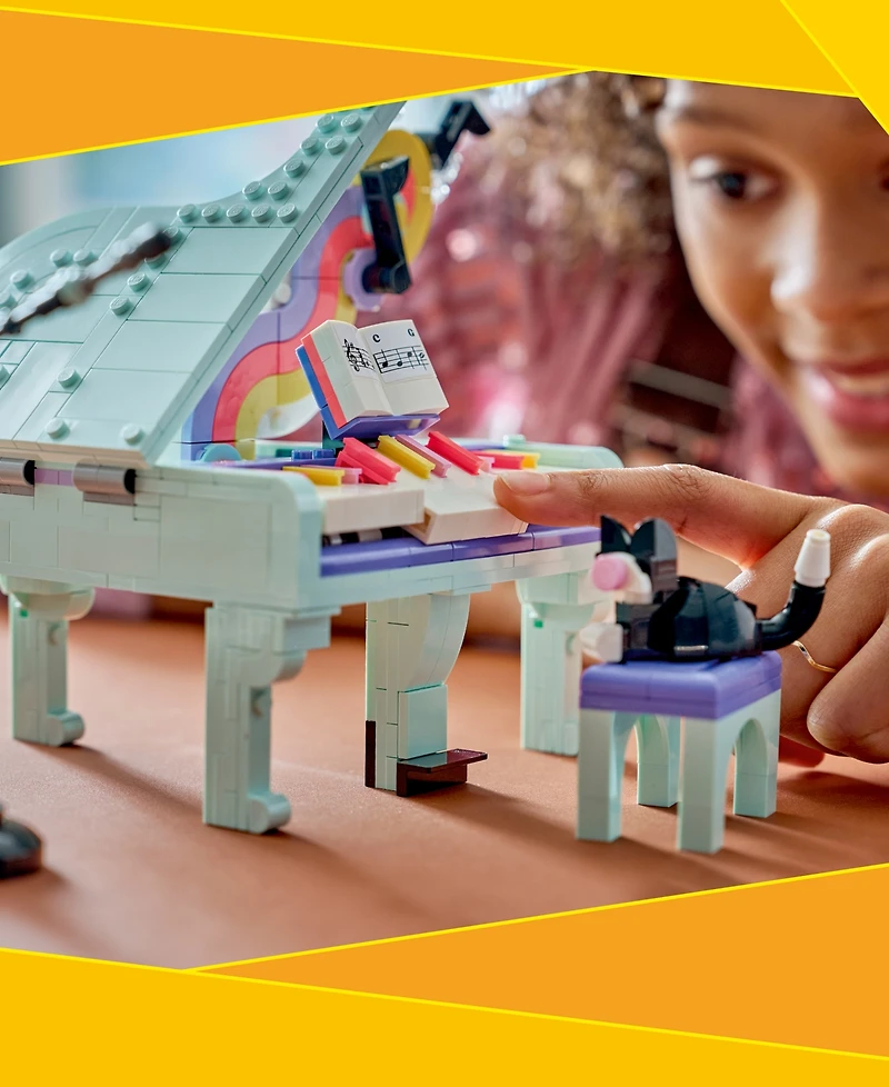 Lego Lego Creator Music Decor Piano with Cat 31392 485-Piece Building Set, Ages 9+