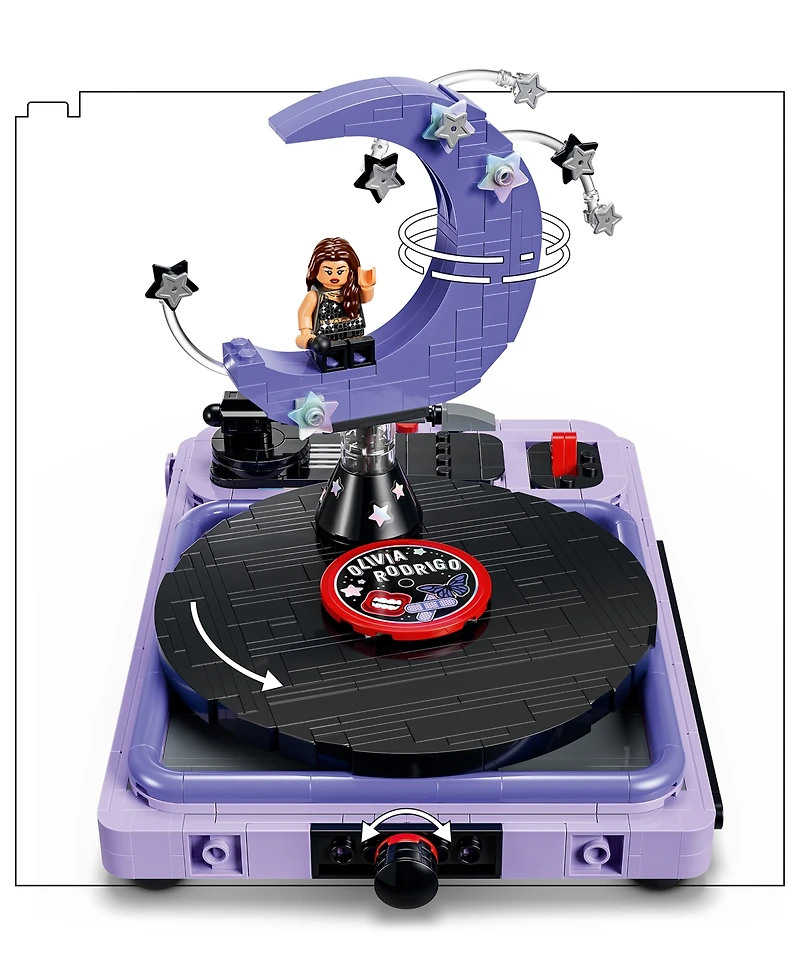 Lego Olivia Rodrigo Concert Moon 43029 Rotating Record Player 670-Piece Building Set, Ages 14+