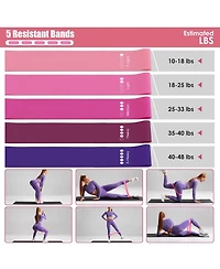 Sevorley 14-Piece Pilates Kit with Ring, Ball, 5 Resistance Bands, Yoga Strap, Non-Slip Socks and Carry Bag