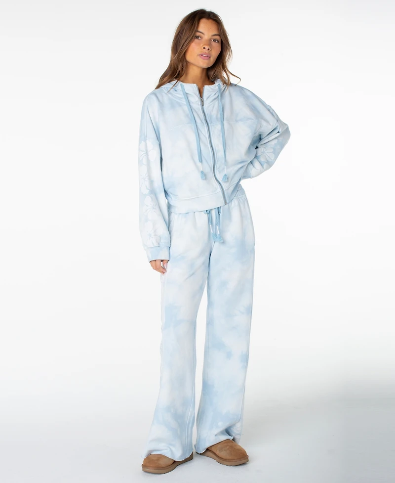Roxy Juniors' Fringing Reefs Graphic Zip-Front Hoodie