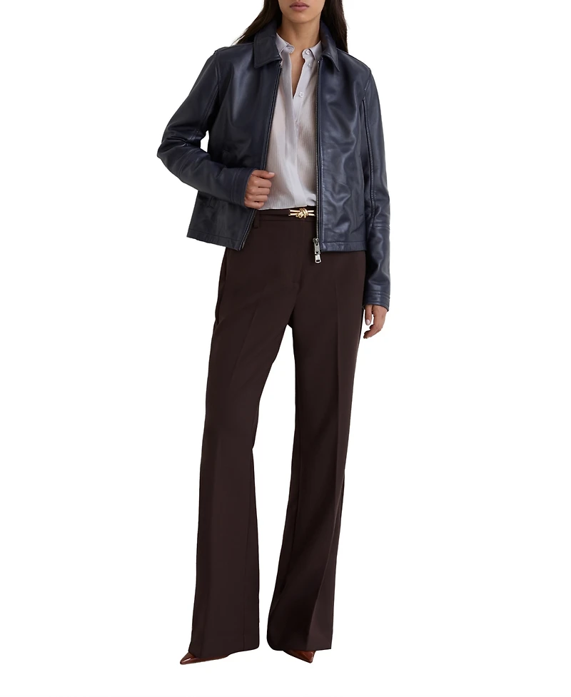 Reiss Women's Leona Flared Belted Trousers