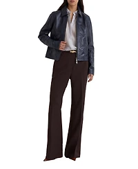 Reiss Women's Leona Flared Belted Trousers