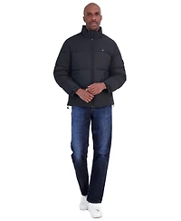 Tommy Hilfiger Men's Unhood Mix Media Puffer Jacket