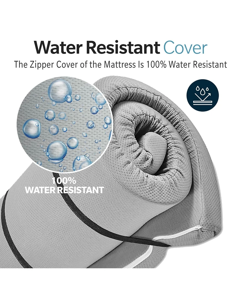 ECHTPeak Camping Sleeping Mat, Pads for with Strap and Waterproof Cover, Memory Foam Pad Outdoors