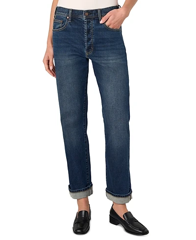 Liverpool Los Angeles Petite Sloane Slouchy-Girlfriend Cuffed Mid-Rise Jeans