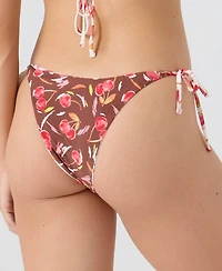Roxy Women's Cherry Printed Tie-Sides Swim Bottoms