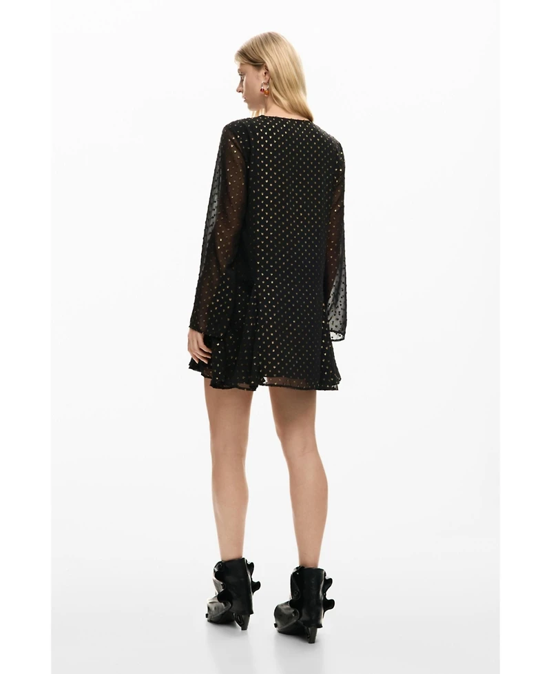 Desigual Women's Short plumeti dress
