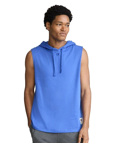 Champion Men's Embroidered C Logo Adjustable Drawcord Hooded Tank Top
